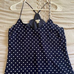 JCrew scalloped edge spaghetti strap tank.